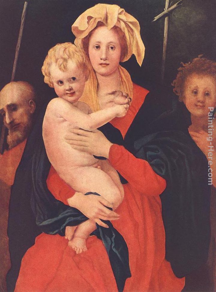 Madonna and Child with St. Joseph and Saint John the Baptist painting - Jacopo Pontormo Madonna and Child with St. Joseph and Saint John the Baptist art painting